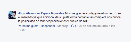 Testimonio sobre el software contable ContaPyme como numero 1.