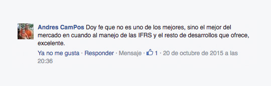 Testimonio software contable el mejor del mercado.