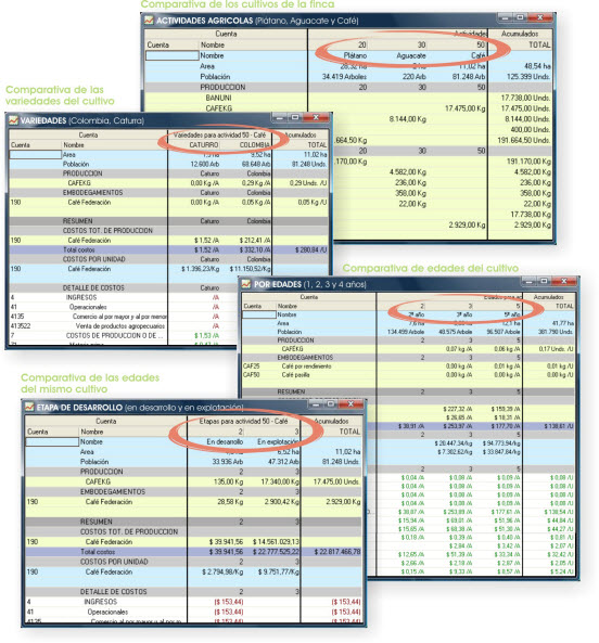 tablas comparativas de costos de produccion diferentes clasificadores