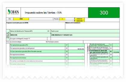 IVA generado en el programa contable ContaPyme